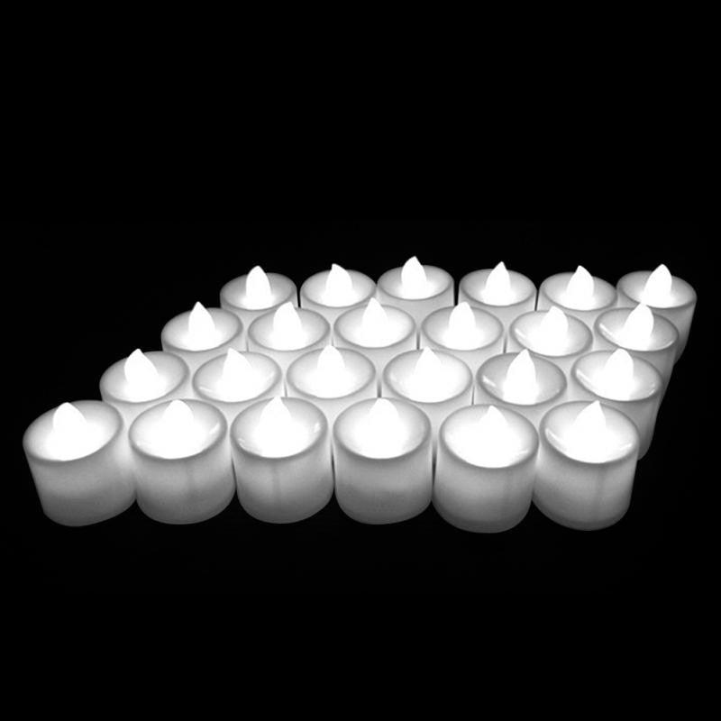 12Pcs Bougies LED Tea Light - Décor sans Flamme Fonctionnant sur Piles