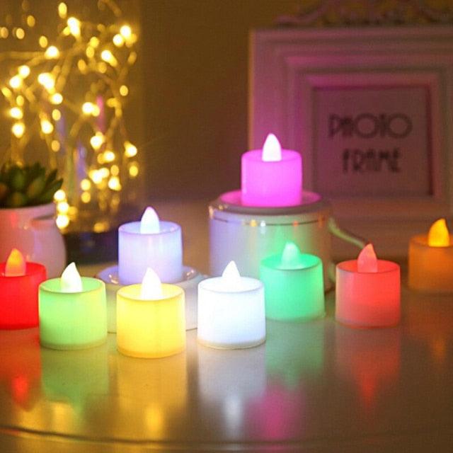 12Pcs Bougies LED Tea Light - Décor sans Flamme Fonctionnant sur Piles