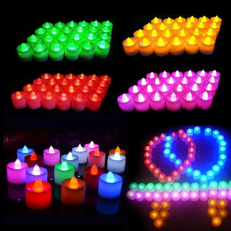 12Pcs Bougies LED Tea Light - Décor sans Flamme Fonctionnant sur Piles