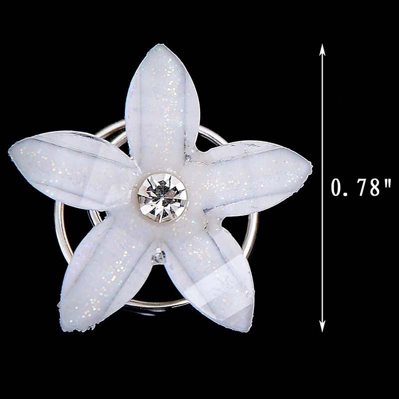 12-Piece Elegant Bridal Hair Pins Set - Twisted Crystal Flower Accessories for Weddings - Korvel
