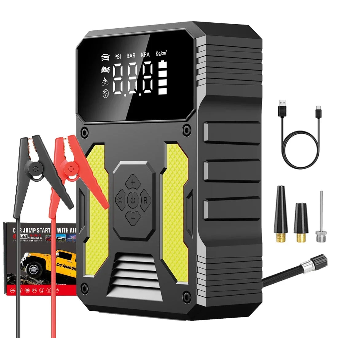 12V Lithium  Booster Jump Starter and Air Compressor - Korvel