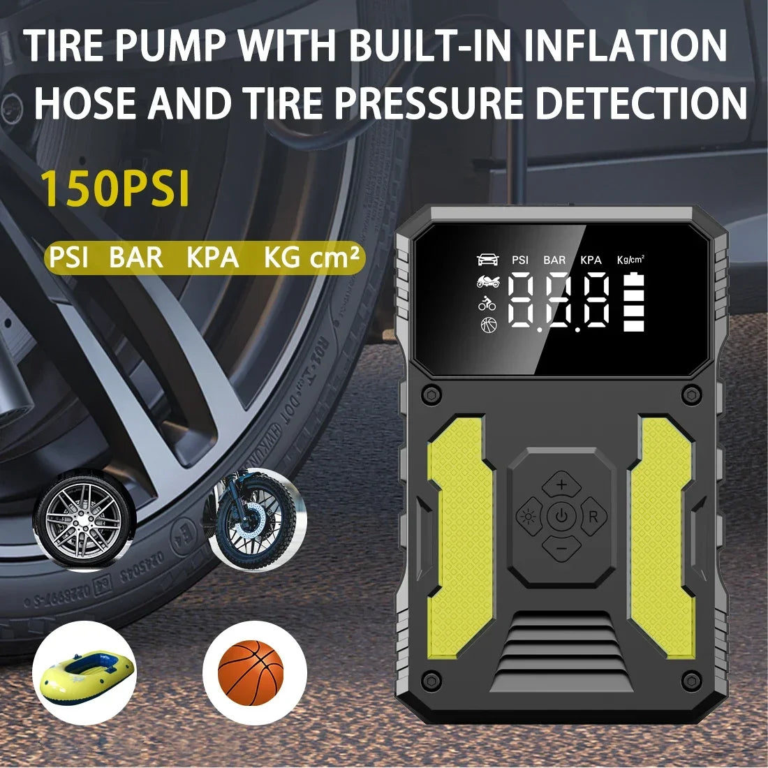 12V Lithium  Booster Jump Starter and Air Compressor - Korvel