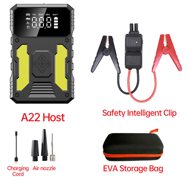 12V Lithium  Booster Jump Starter and Air Compressor - Korvel