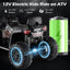 ATV 4 Roues Électrique 12V pour Enfants avec MP3 et Phares - Noir Uni