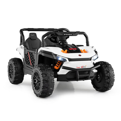 Camion tout-terrain pour enfants 12V avec télécommande - Blanc
