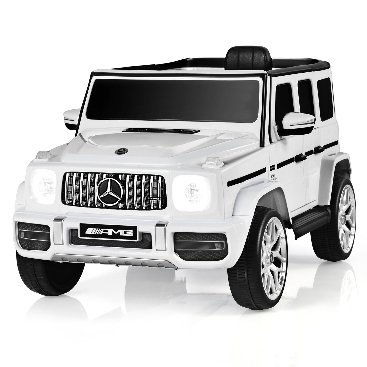 12V Mercedes-Benz G63 Kids Ride On Car - White