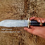 Premium Custom Bowie Knife with Damascus Steel & Buffalo Horn Handle - 13" - Korvel