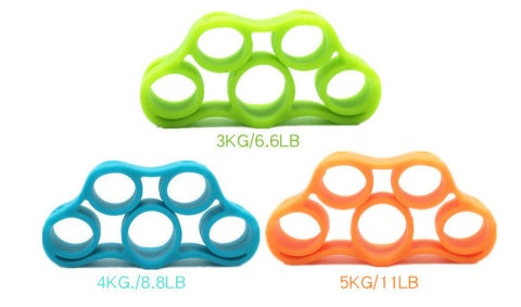 Ergonomic Silicone Finger Strengthener - Hand Gripper Resistance Bands - Korvel