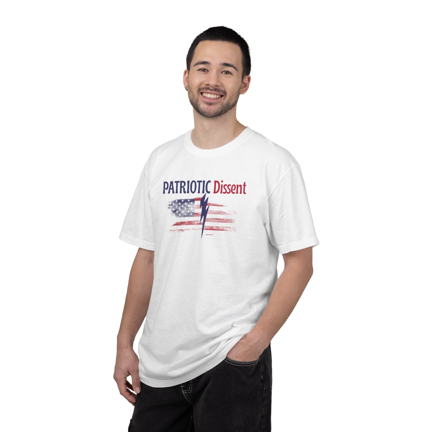 Patriotic Dissent Unisex T-Shirt – American Flag Design
