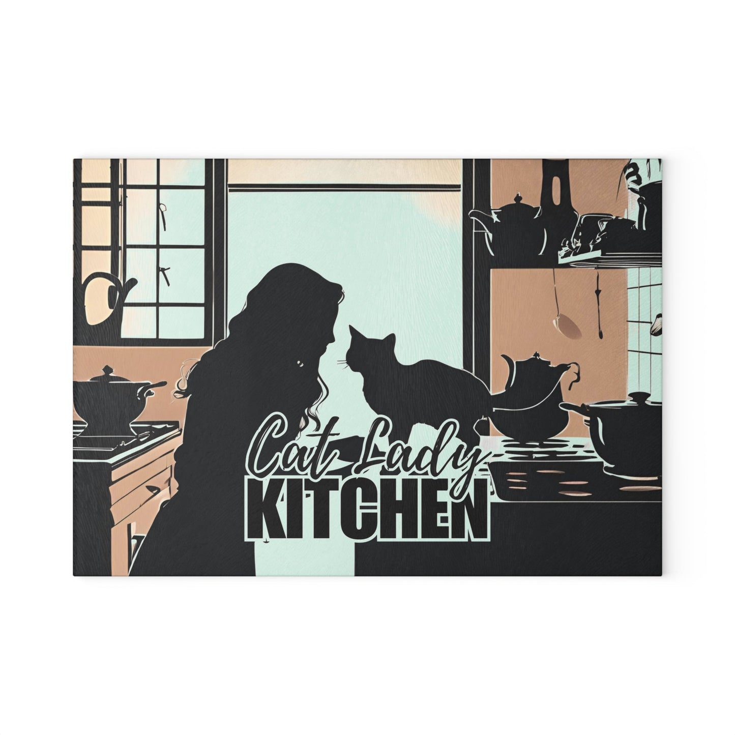 Planche à découper en verre Cat Lady