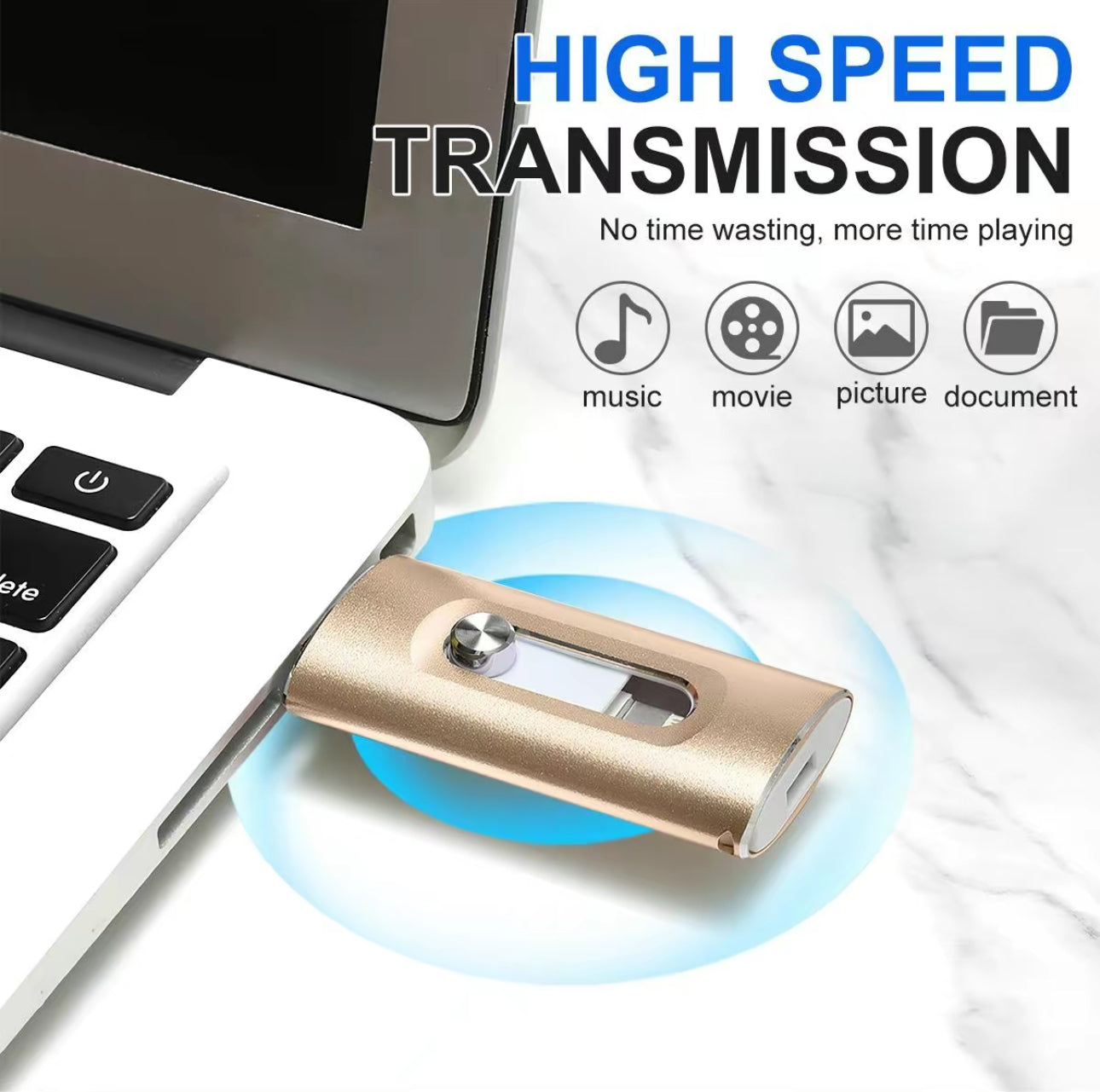 TriSync 128 Go Clé USB 4-en-1