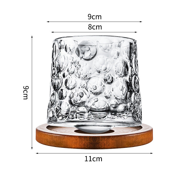 Hand drawn rotating glass cups multiple multi-purpose whiskey glasses rotating glass cups - Korvel