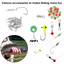 Kit de Accesorios de Pesca Portátil de 188 Piezas con Caja de Cebo