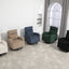 Silla mecedora giratoria tapizada JiaDa en beige