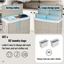 Premium Laundry Hamper with Lid and Wheels - 160L Grey