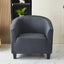 Elastic solid color semi-circular sofa cover, internet cafe, sand caf é, hotel leisure booth, all inclusive, single sofa chair cover - Korvel