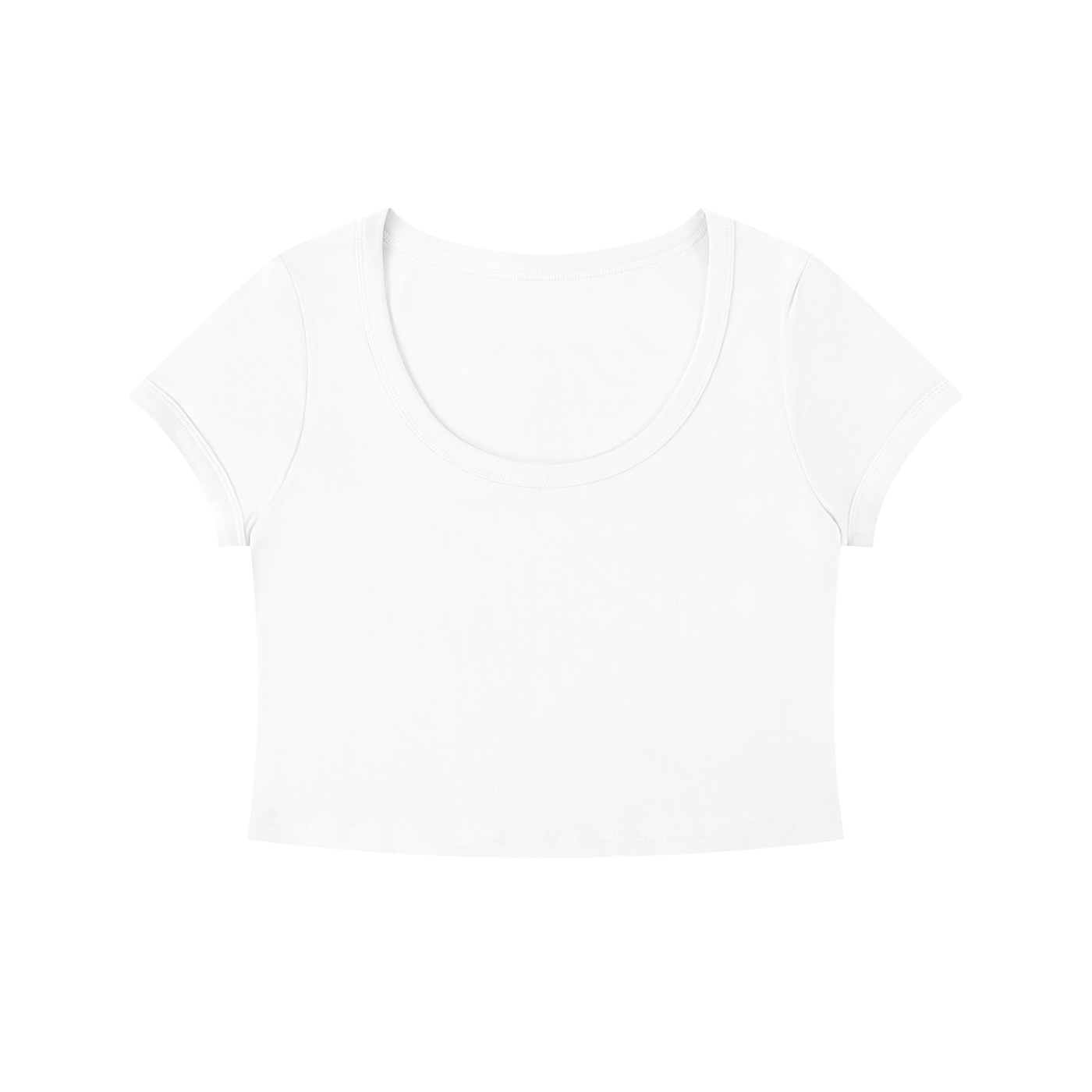 Camiseta corta ajustada de color sólido para mujer Loki & Ivy