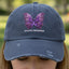 Epilepsy Butterfly Unisex Distressed Cap