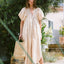 Smocked Puff Sleeve Midi Dress - Chic and Flattering Design