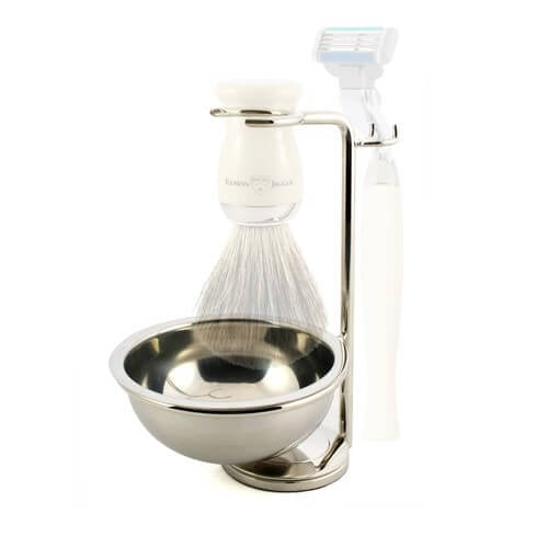 Support de brosse à raser et de rasoir plaqué nickel Edwin Jagger RHM8B