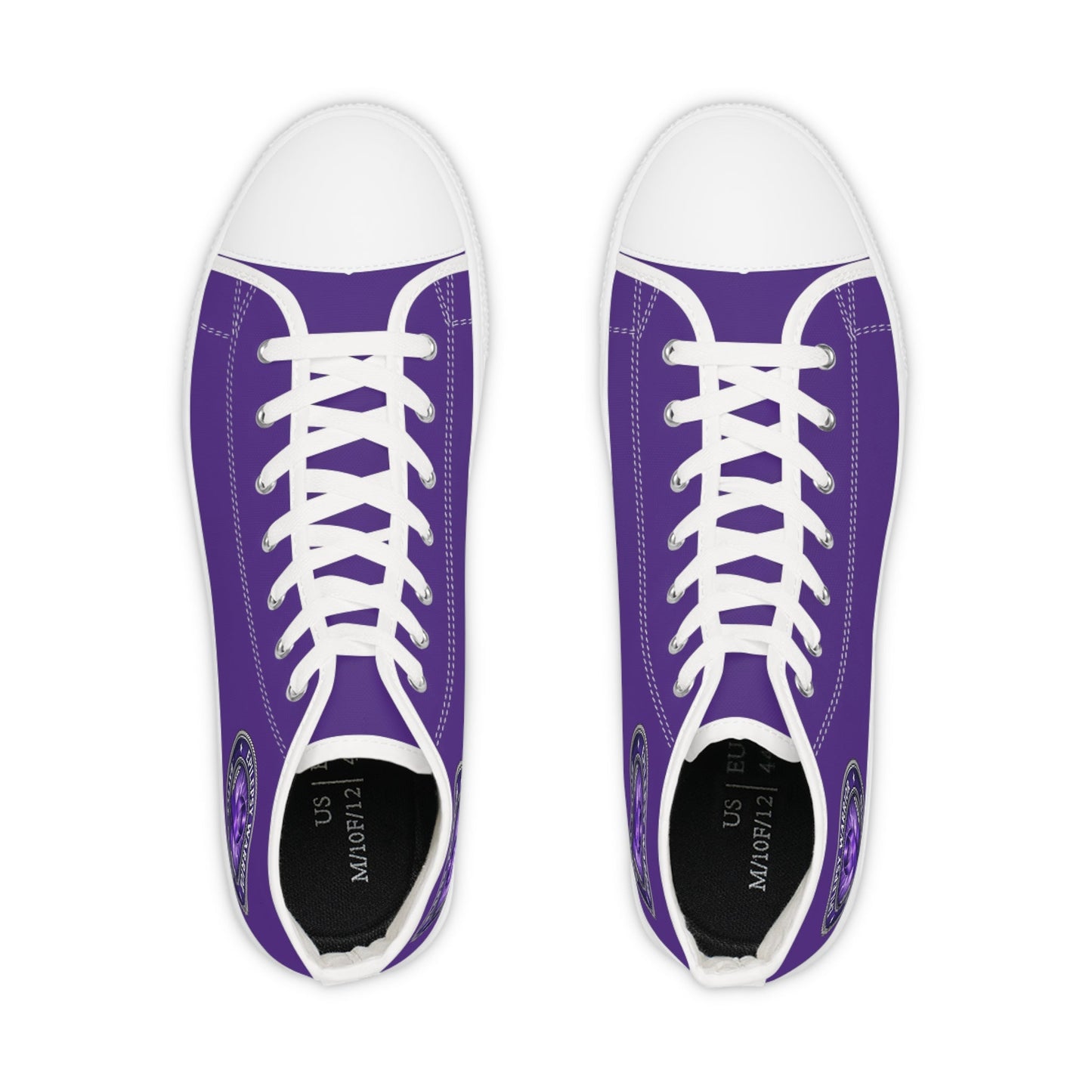 Men’s Purple High-Top Sneakers – Epilepsy Awareness Design