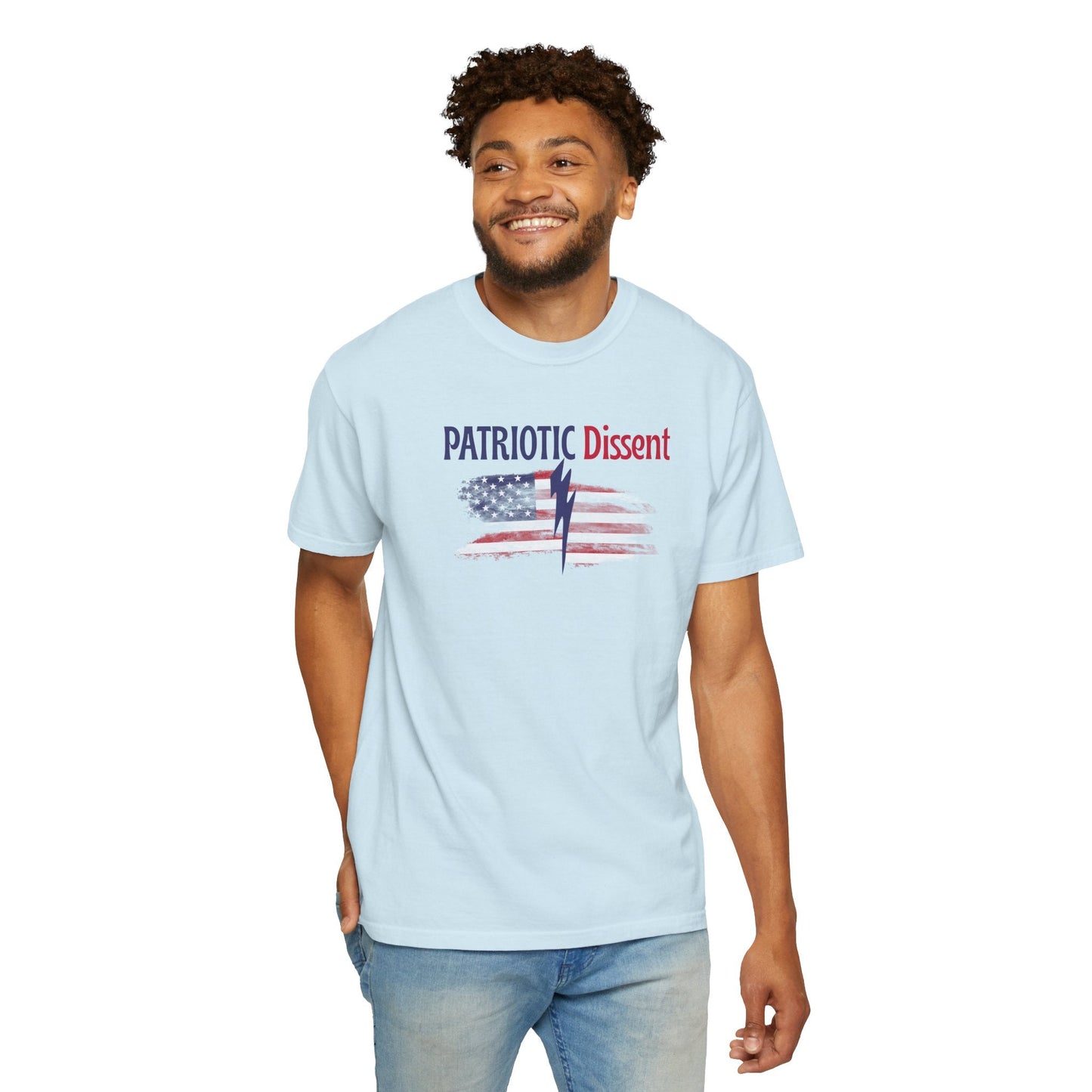 Patriotic Dissent Unisex T-Shirt – American Flag Design