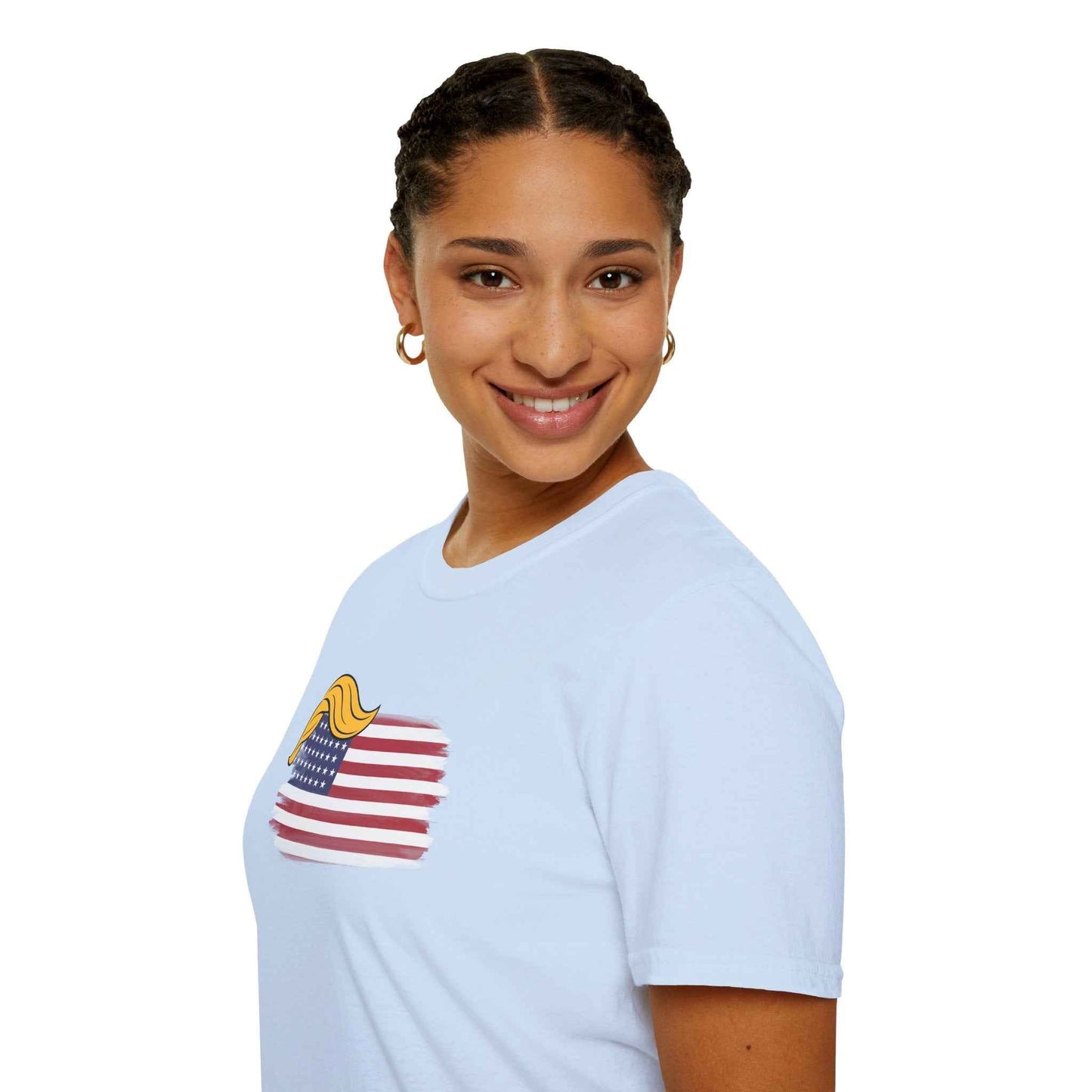 Camiseta Parodia Swoop & Stripes – Camiseta Unisex de Algodón Suave