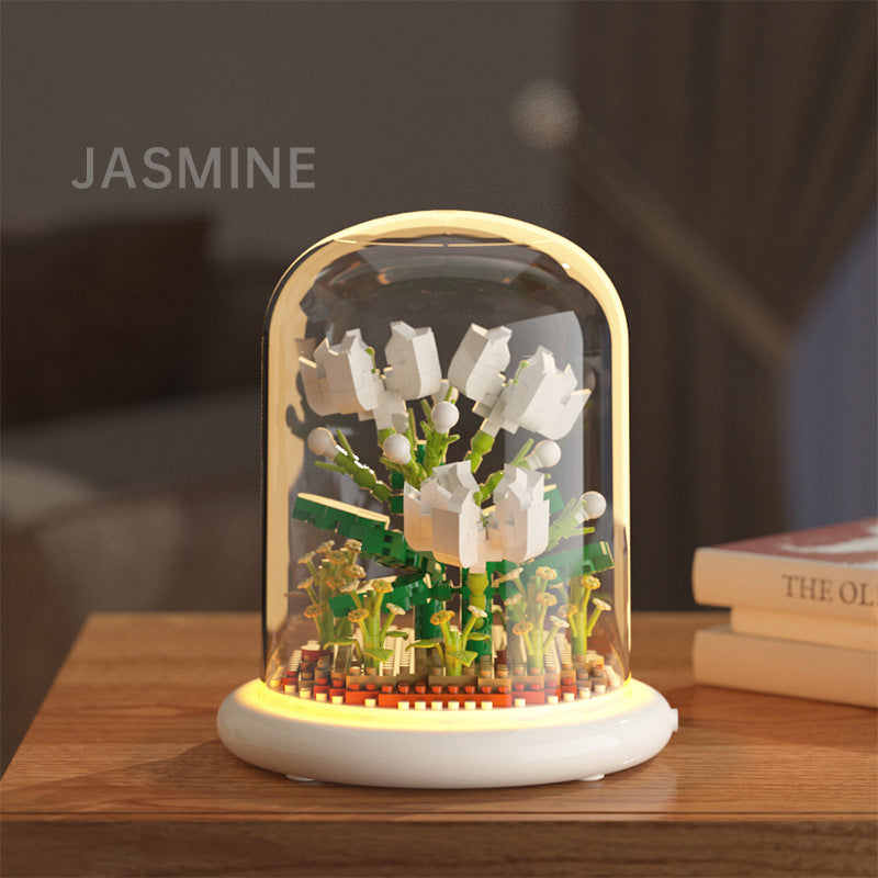 Premium Building Block Flower Simulation Set