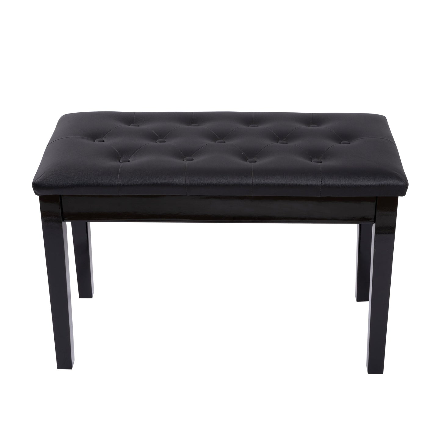Elegant Piano Bench with Padded Cushion & Storage Compartment