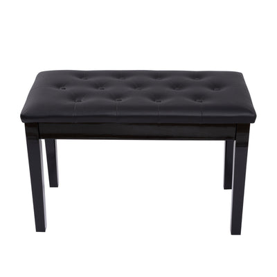 Elegant Piano Bench with Padded Cushion & Storage Compartment