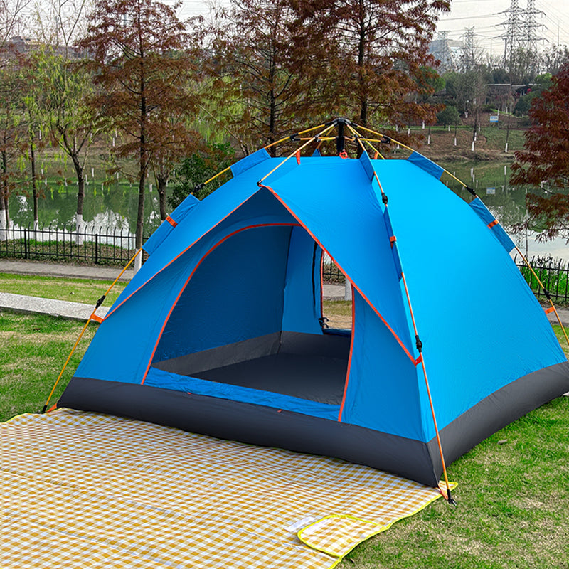 Quick-Deploy Green/White Outdoor Tent, Comfortably Accommodating 3-4 People on Camping Trips - Korvel