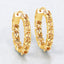 Boucles d'oreilles créoles en argent sterling .925 avec citrine véritable de 3,20 carats