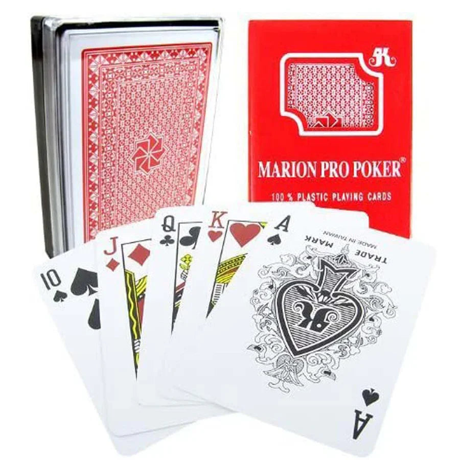 Marion Pro 100% Plastic Regular Poker Size Cards - Korvel
