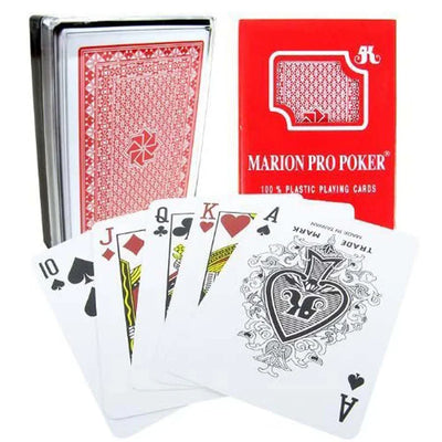 Marion Pro 100% Plastic Regular Poker Size Cards - Korvel