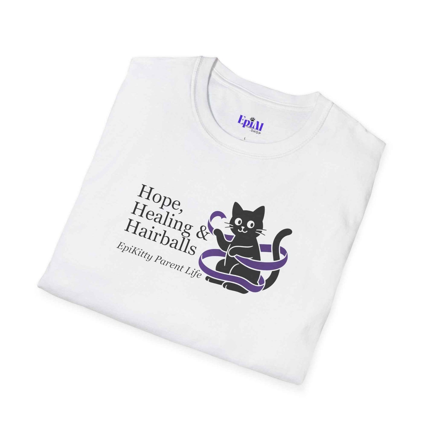 Hope & Hairballs Cat T-Shirt – Epikitty Parent Awareness Tee