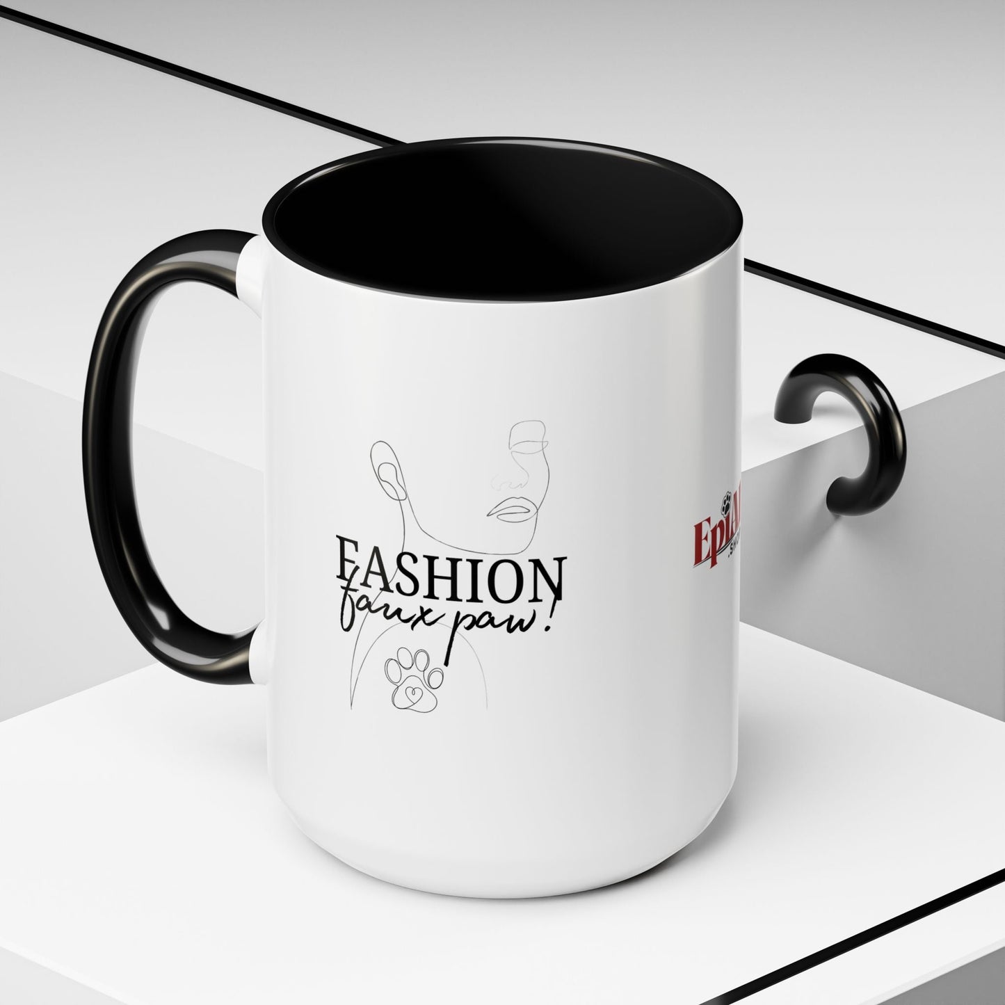 Stylish Faux Paw Accent Coffee Mug - Perfect for Your Brew (11oz & 15oz) - Korvel