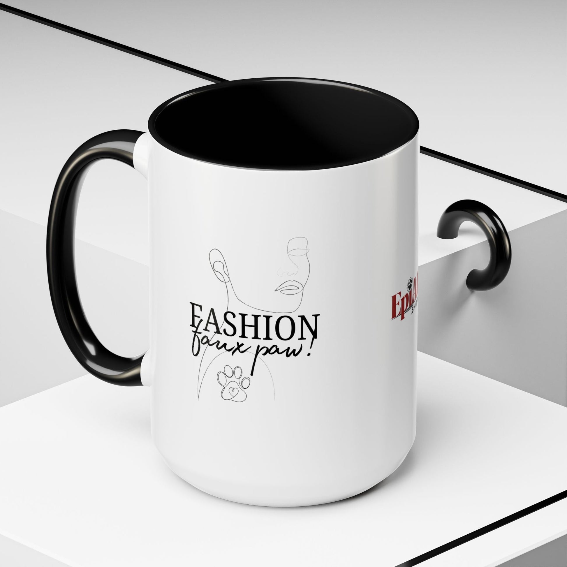 Stylish Faux Paw Accent Coffee Mug - Perfect for Your Brew (11oz & 15oz) - Korvel