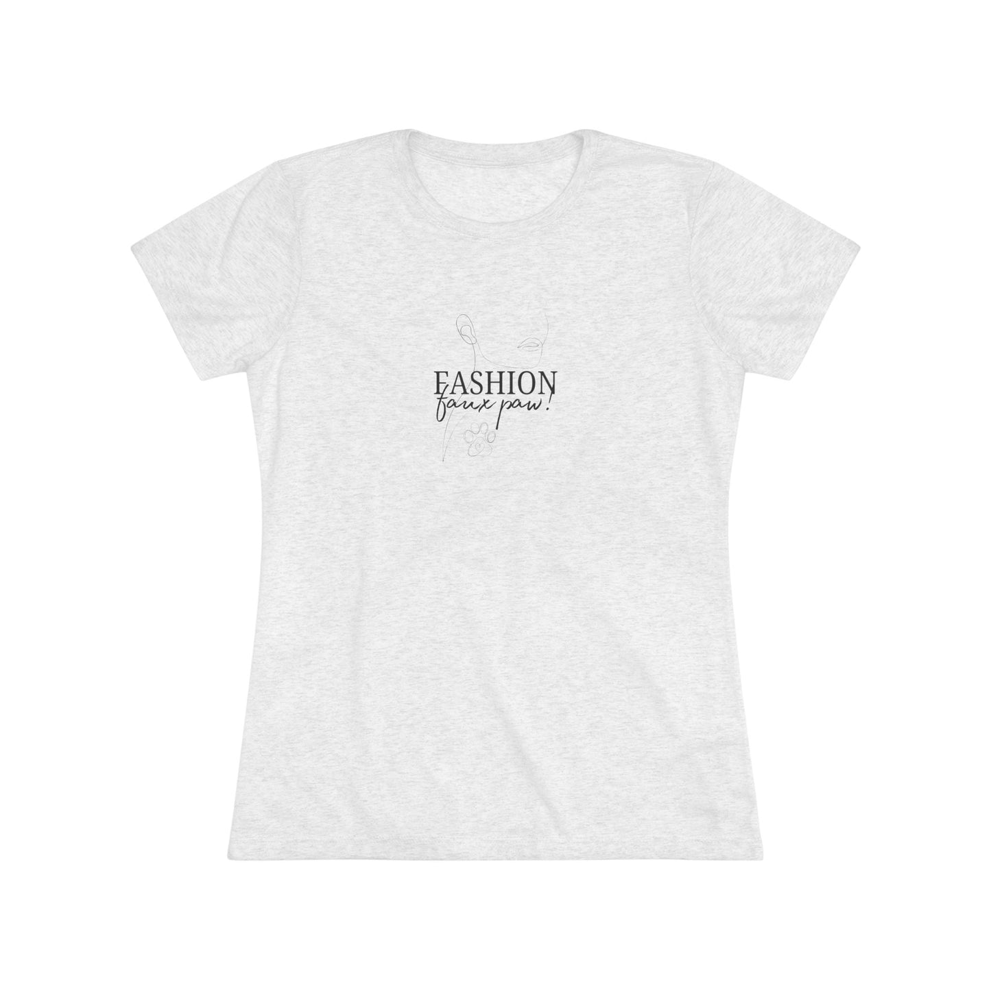 Trendy Women's Triblend T-Shirt - Fashion Faux Paw - Korvel
