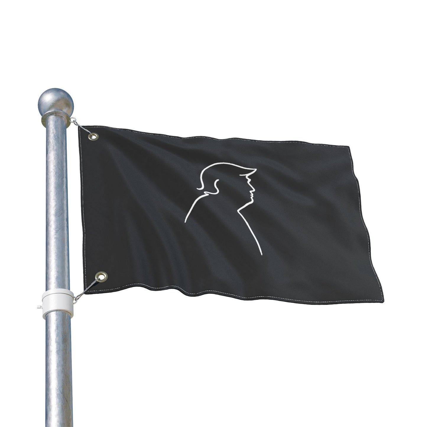 Minimalist Line Portrait Flag – Modern Political Design