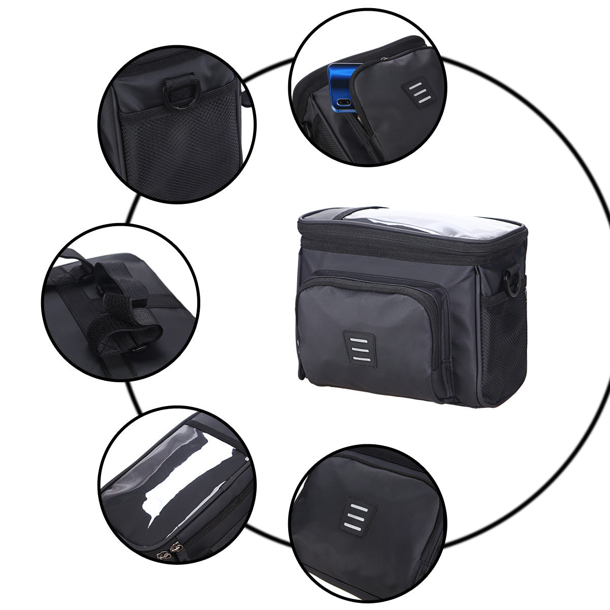 Folding Bicycle Head Bag On Behalf Of Driving Electric Vehicle Bag Hanging Bag Mountain Bike Front Handlebar Bag Faucet Bag Equipment - Korvel
