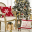 Christmas Snowflake Pillow Cover Linen Checkered Letter Printed Pillow Cover Christmas Theme Cushion Cover - Korvel