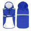 Large Dog Raincoat - Poncho Style Reflective Strip Pet Raincoat Windproof Waterproof Dog Hooded Raincoat - Korvel