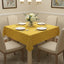Golden Purr Cat Tablecloth – Minimalist Line Art Design (55" × 55")