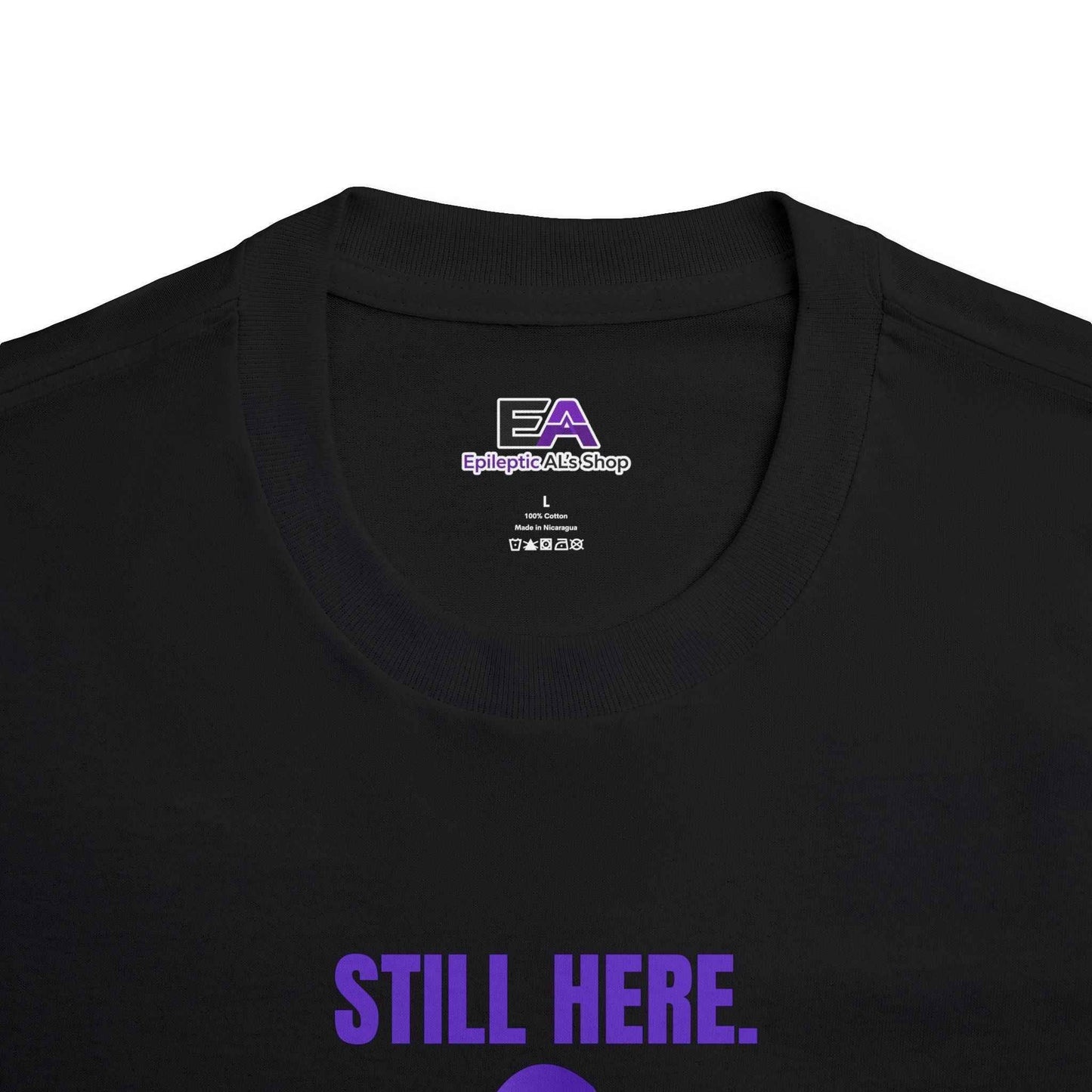 Still Here. T-shirt de sensibilisation à l'épilepsie