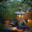 Solar-Powered Zen Garden Decor: Pagoda Lanterns & Statues - Korvel