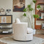 Rotating bucket chair living room comfortable circular sofa chair 360 degree rotating bucket club chair armchair (beige) - Korvel