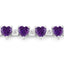 Bracelet en améthyste véritable de 10,01 carats et diamants blancs