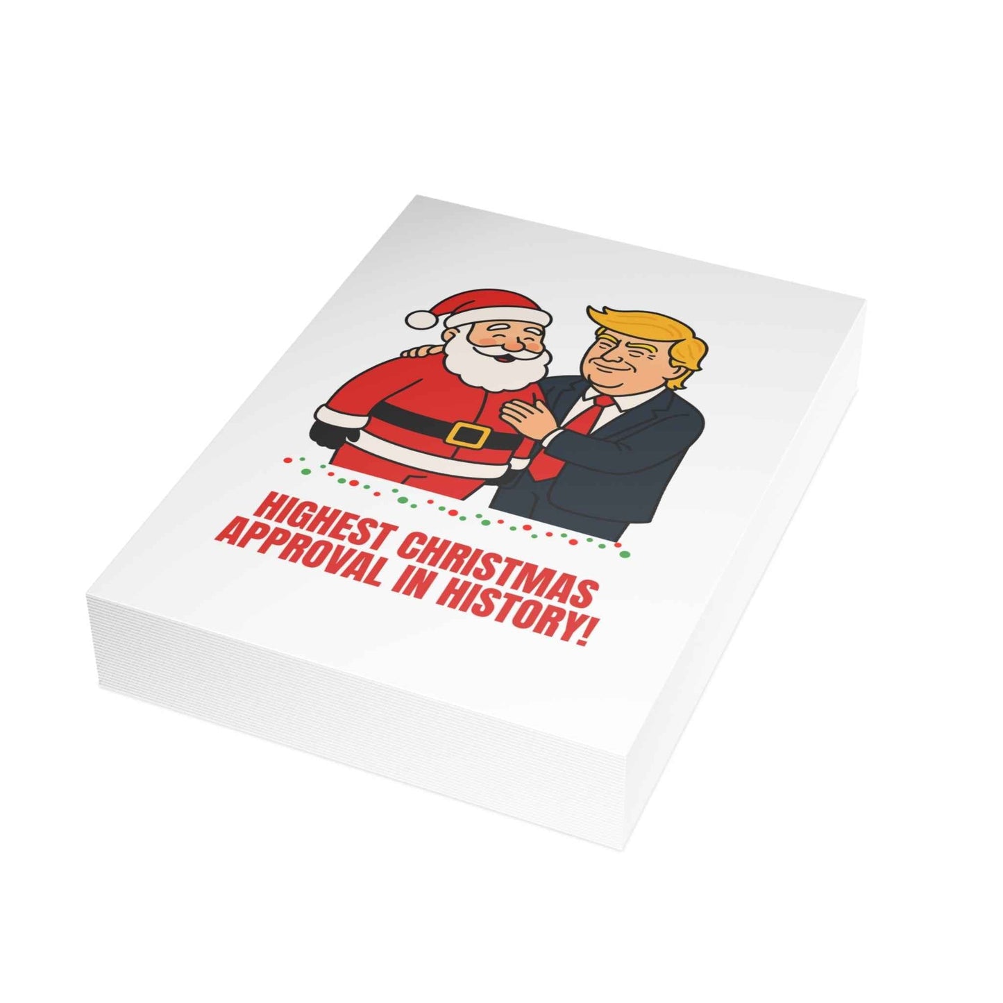 Santa’s Approval Ratings Christmas Card – Sets of 1, 10, 30, 50