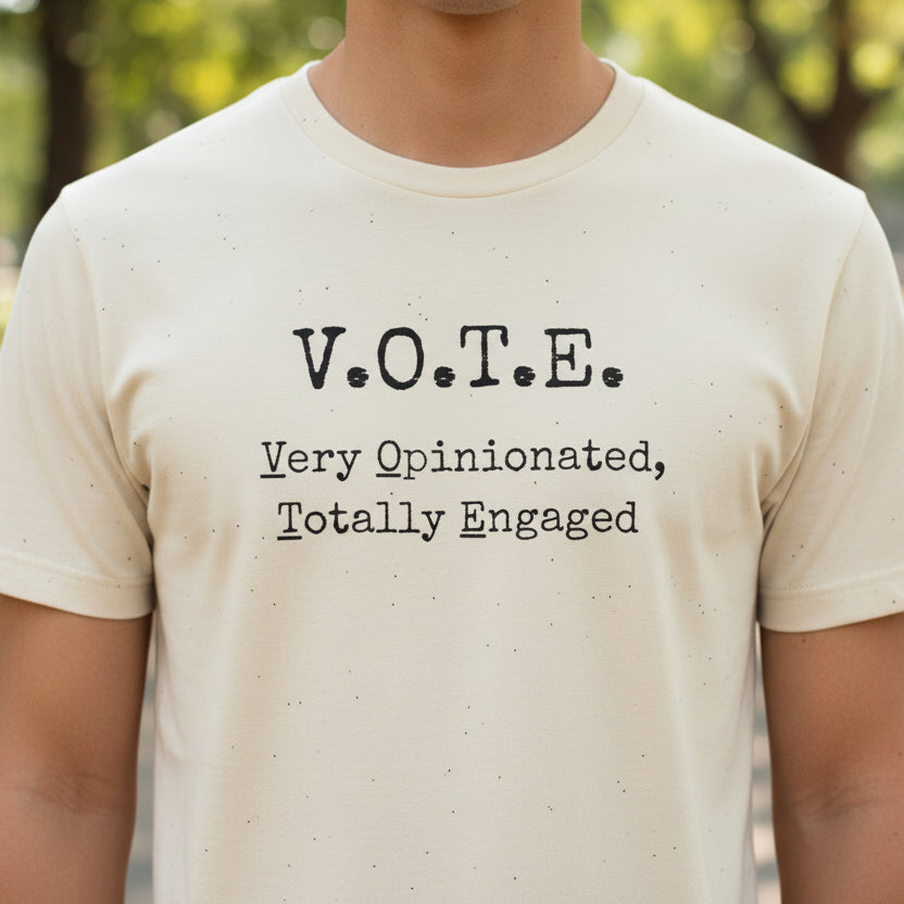 V.O.T.E. Unisex T-Shirt - Very Opinionated, Totally Engaged