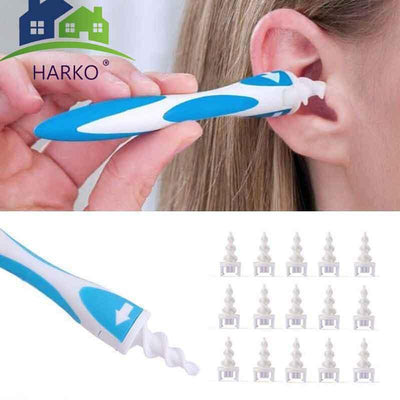 Ear Cleaner 16 Replacement Tips Earpick Easy Ear Wax Remover Spiral Earwax Cleaner Health Ear Cleaner Hearing Aid Ear Care Tools - Korvel